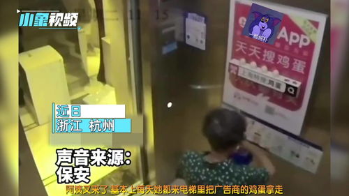 浙江杭州 奶奶誤將實體廣告認成售貨機,連續多天逛電梯買雞蛋